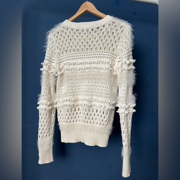 Banana Republic white mixed knitting sweater - Picture 2 of 5